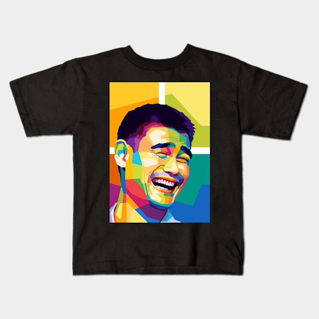 Yao Ming Meme Wpap Pop Art Kids T-Shirt by SiksisArt